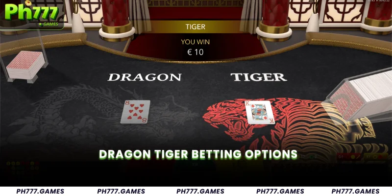 Dragon Tiger Betting Options